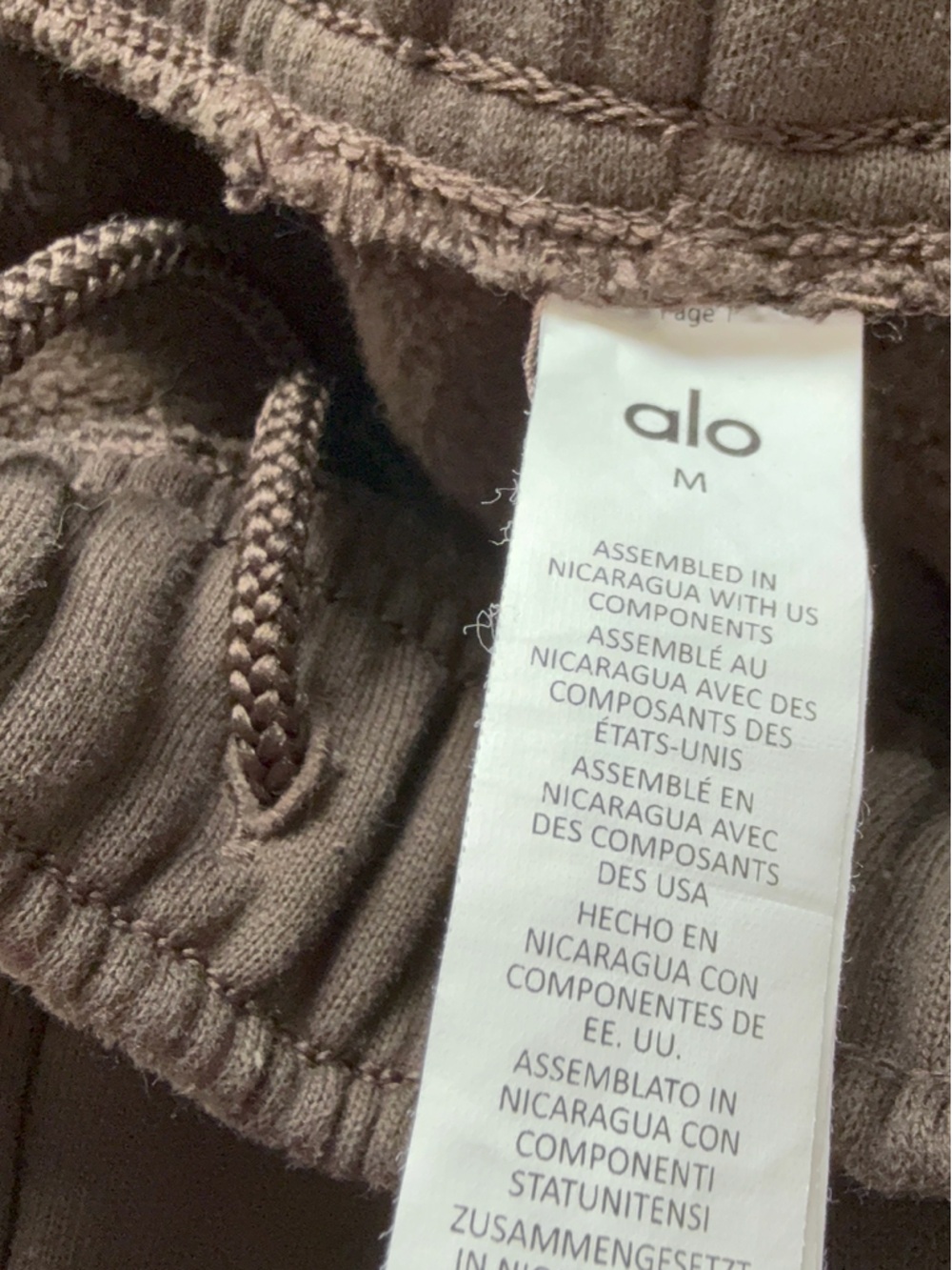 ALO Yoga Accolade Straight Leg Sweatpant Espresso Brown Athleisure Casual Medium - Picture 11 of 14